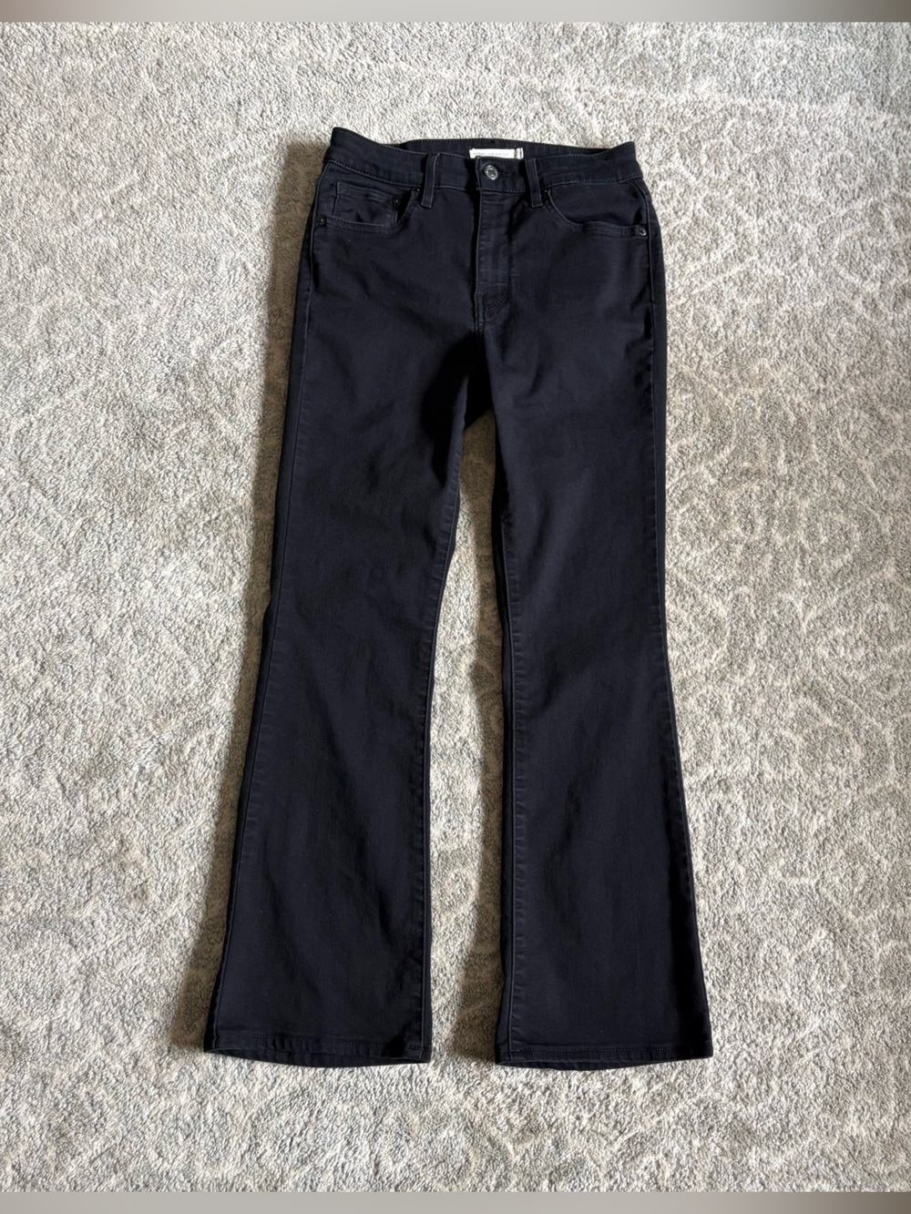 Levi’s 725 High Rise Bootcut Jeans Tonal Soft Black Size 28 (Custom Inseam 28")